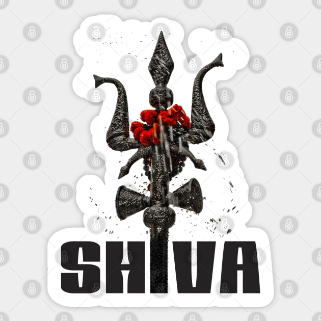 Shiva Temple Trisul Namaste India Sticker by PlanetMonkey